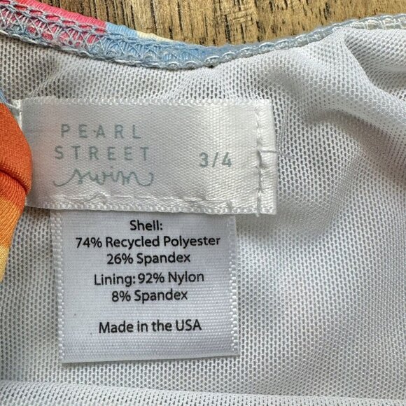 Pearl Street Swim Retro Floral One Piece Swimsuit 3/4 - Picture 2 of 4